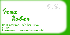 irma wober business card